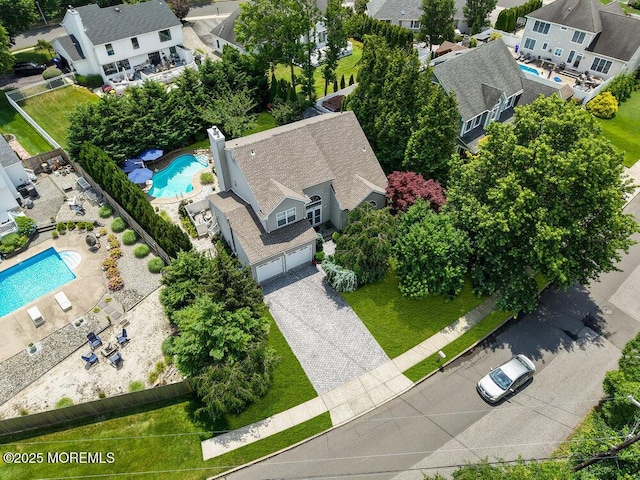 32 Tilton Rd, Brick, NJ 08723 - aerial perspective of suburban area with a pool