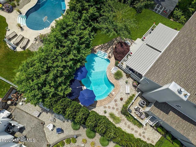 32 Tilton Rd, Brick, NJ 08723 - drone / aerial view of a pool