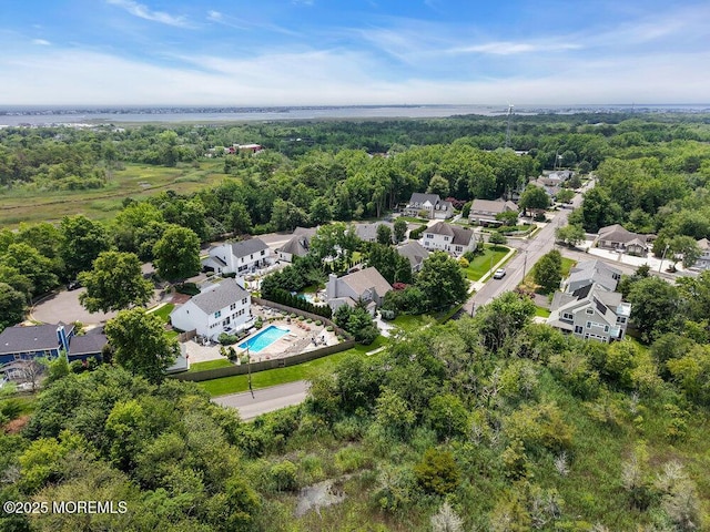 32 Tilton Rd, Brick, NJ 08723 - aerial perspective of suburban area with a pool area and a forest