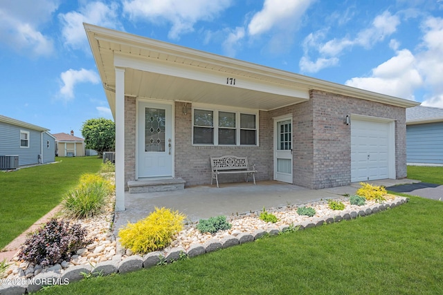 171 Biabou Dr, Toms River, NJ 08757 - view of front of home with a front yard, a garage, and brick siding