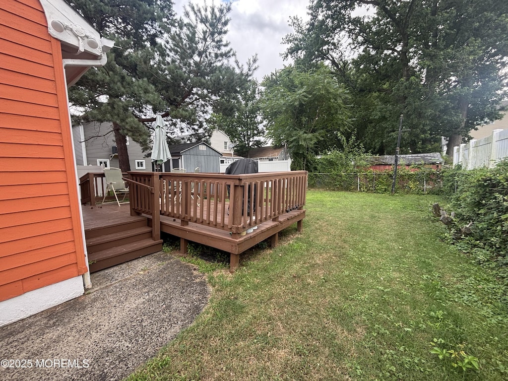 70 Bray Ave, North Middletown, NJ 07748 - view of yard with a deck
