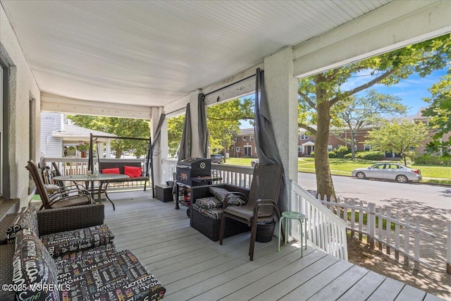 1015 Mattison Ave, Asbury Park, NJ 07712 - wooden porch featuring grilling area