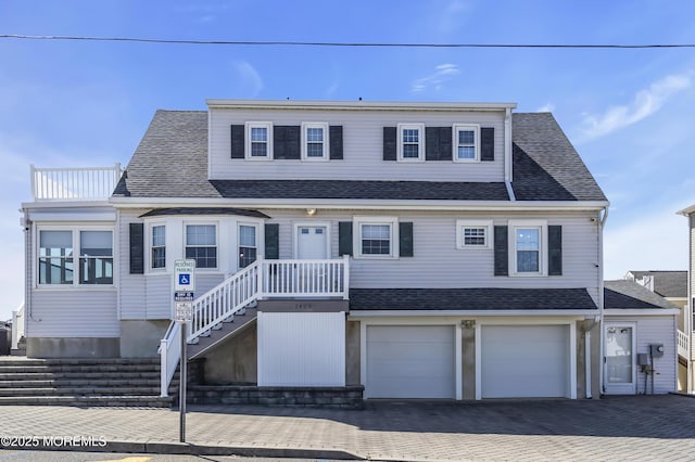 2400 Ocean Front, Lavallette, NJ 08735 - view of front of property featuring a garage and driveway
