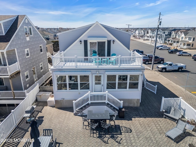 2400 Ocean Front, Lavallette, NJ 08735 - rear view of property with a balcony, a patio area, and a residential view