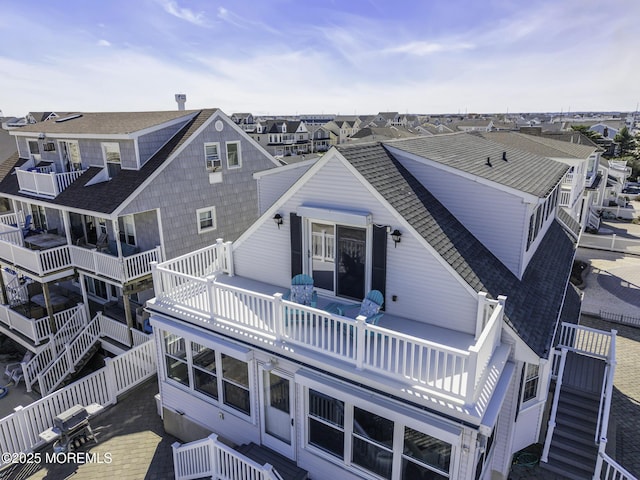 2400 Ocean Front, Lavallette, NJ 08735 - rear view of property featuring a shingled roof