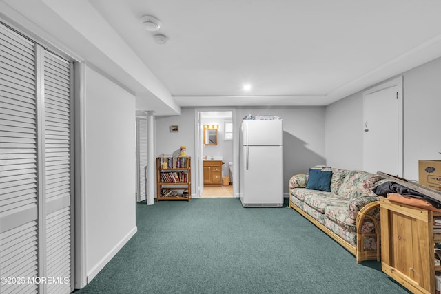 2400 Ocean Front, Lavallette, NJ 08735 - carpeted living room with recessed lighting
