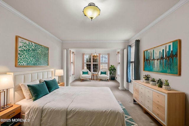 14 Barton Creek Rd, Jackson, NJ 08527 - bedroom featuring ornamental molding, carpet flooring, and ornate columns