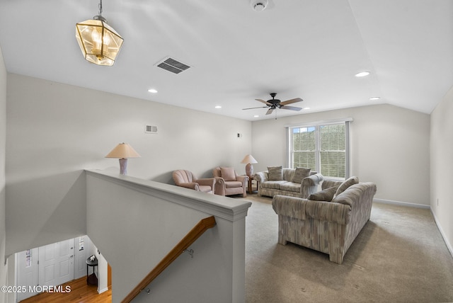 14 Barton Creek Rd, Jackson, NJ 08527 - living room with ceiling fan, recessed lighting, and light carpet