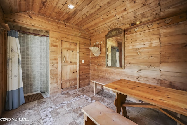 41 Alan Ter, Howell, NJ 07731 - mudroom with vaulted ceiling, wood ceiling, and wood walls