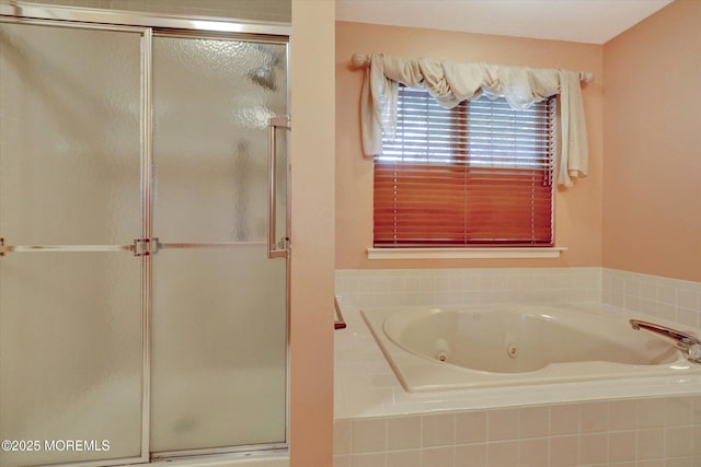 6 Thatcher Ct, Jackson, NJ 08527 - bathroom with a stall shower and a whirlpool tub