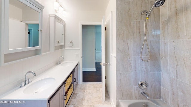 574 Main St, Sayreville, NJ 08872 - full bathroom with double vanity and shower / tub combination