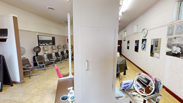 574 Main St, Sayreville, NJ 08872 - hallway with tile patterned flooring and lofted ceiling