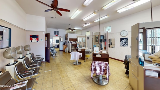 574 Main St, Sayreville, NJ 08872 - miscellaneous room featuring a ceiling fan and healthy amount of natural light