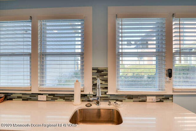 63 Asbury Ave, Ocean Grove, NJ 07756 - kitchen view of decorative backsplash