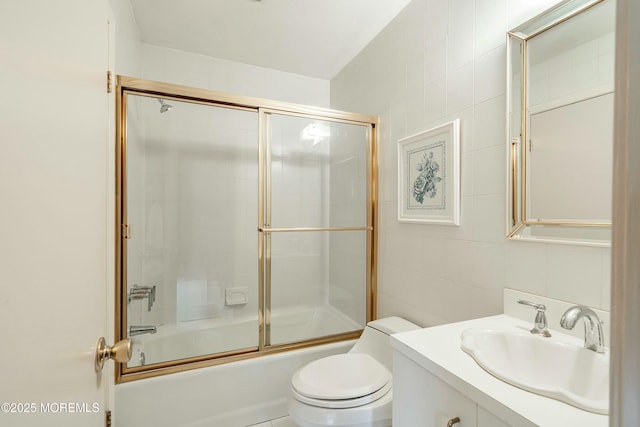 7 Jayhawk Way, Holmdel, NJ 07733 - full bathroom featuring tile walls, vanity, and combined bath / shower with glass door