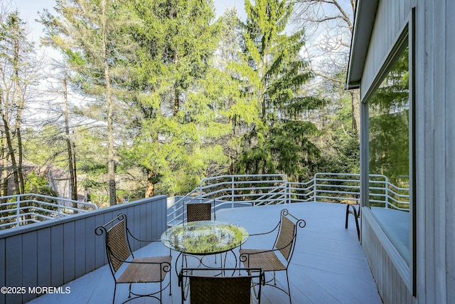 7 Jayhawk Way, Holmdel, NJ 07733 - wooden terrace with outdoor dining area