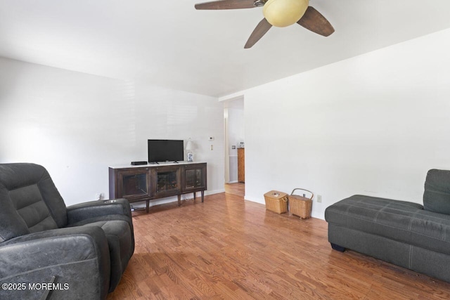 45 Letts Landing Rd, Waretown, NJ 08758 - living room with wood finished floors and a ceiling fan