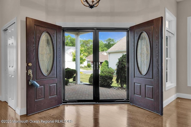 25 Merion Ln, Jackson, NJ 08527 - foyer entrance with wood finished floors and french doors