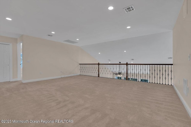 25 Merion Ln, Jackson, NJ 08527 - empty room featuring light colored carpet, recessed lighting, and vaulted ceiling