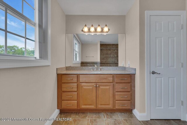 25 Merion Ln, Jackson, NJ 08527 - bathroom with vanity and a tile shower