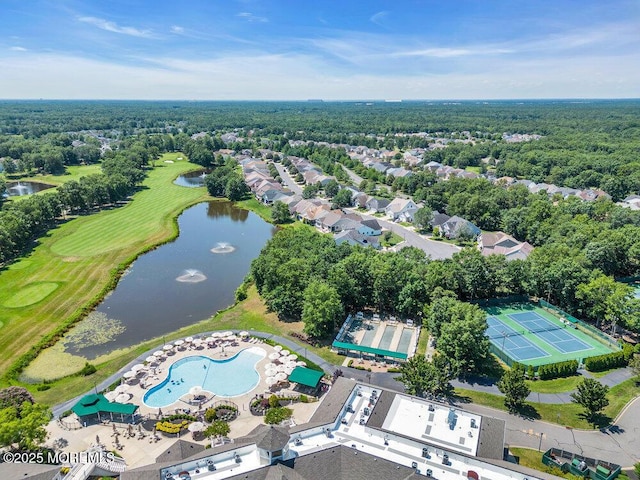 25 Merion Ln, Jackson, NJ 08527 - aerial view of a pool area and a nearby body of water