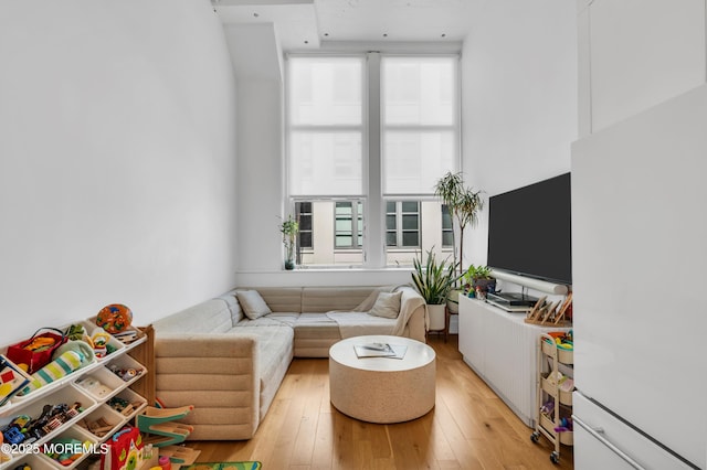 50 Dey St Unit 434, Jersey City, NJ 07306 - living area with light wood finished floors