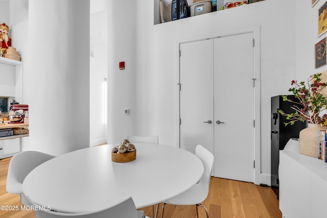 50 Dey St Unit 434, Jersey City, NJ 07306 - dining room featuring light wood-style flooring