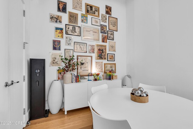 50 Dey St Unit 434, Jersey City, NJ 07306 - dining space featuring light wood-type flooring