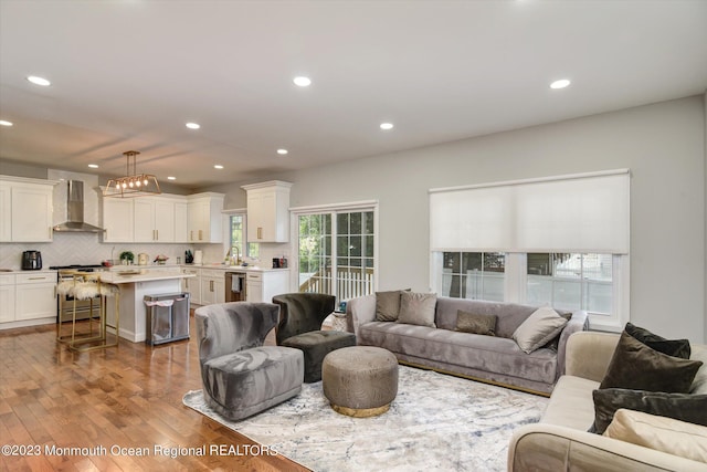 767 Hemlock Rd, Union, NJ 07083 - living area with wood finished floors and recessed lighting