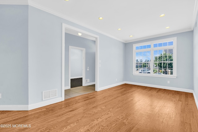 25 Rockefeller Dr, Lakewood, NJ 08701 - empty room with crown molding, wood finished floors, and recessed lighting