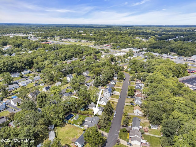 215 Sunset Ln, Howell, NJ 07731 - aerial view of property and surrounding area with nearby suburban area and a heavily wooded area