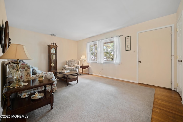 446 Steuben Ave, Forked River, NJ 08731 - living area featuring wood finished floors and baseboards