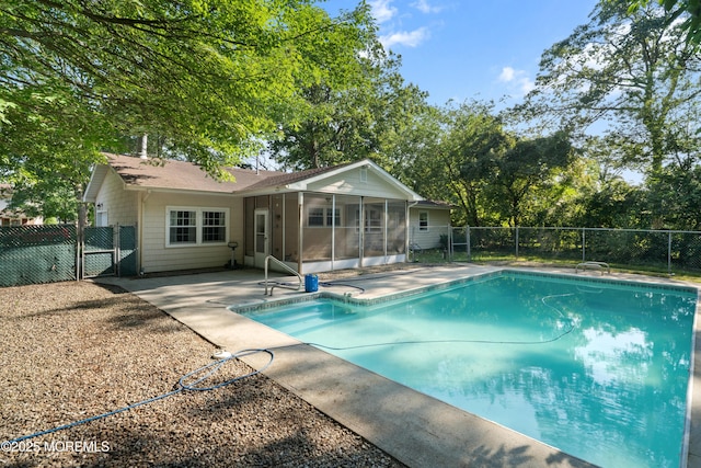 446 Steuben Ave, Forked River, NJ 08731 - back of house with a sunroom, a fenced backyard, a gate, and a patio