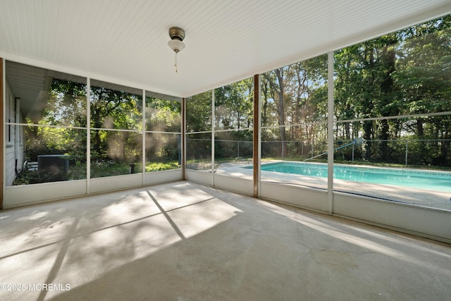 446 Steuben Ave, Forked River, NJ 08731 - unfurnished sunroom featuring view of scattered trees