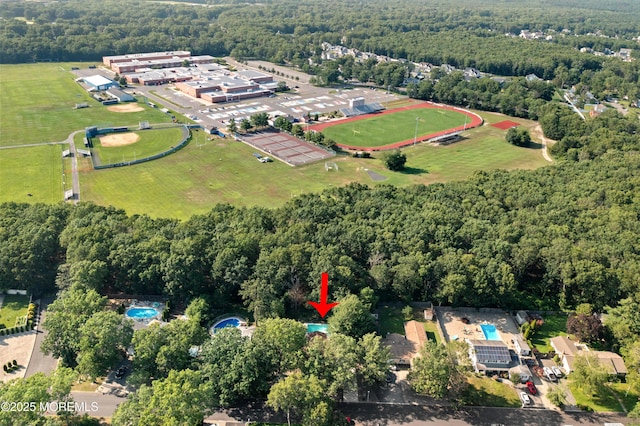 446 Steuben Ave, Forked River, NJ 08731 - aerial view of property and surrounding area with a forest