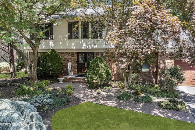 27 Darby Rd, East Brunswick, NJ 08816 - view of front of home with brick siding and french doors