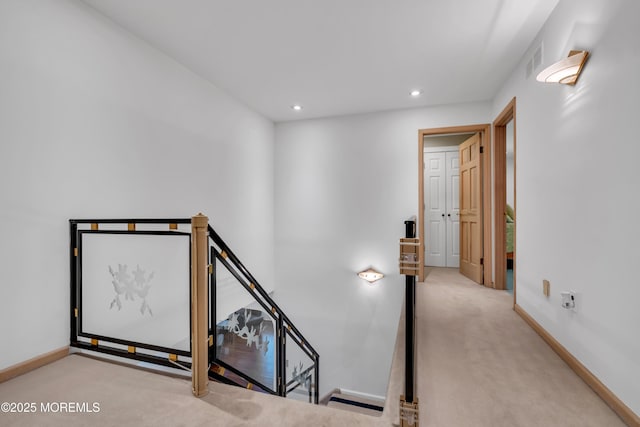 27 Darby Rd, East Brunswick, NJ 08816 - stairs featuring carpet flooring and recessed lighting