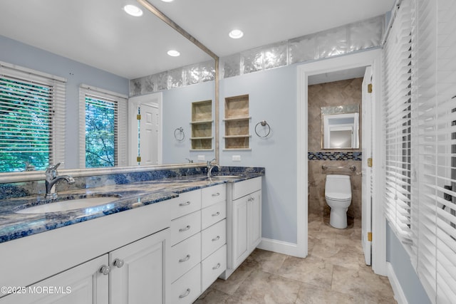 27 Darby Rd, East Brunswick, NJ 08816 - bathroom featuring double vanity and recessed lighting