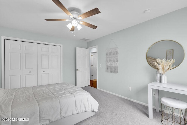 203 Muskflower Ct, Toms River, NJ 08753 - carpeted bedroom featuring a closet and ceiling fan