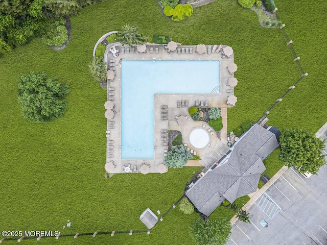 203 Muskflower Ct, Toms River, NJ 08753 - drone / aerial view of a pool area