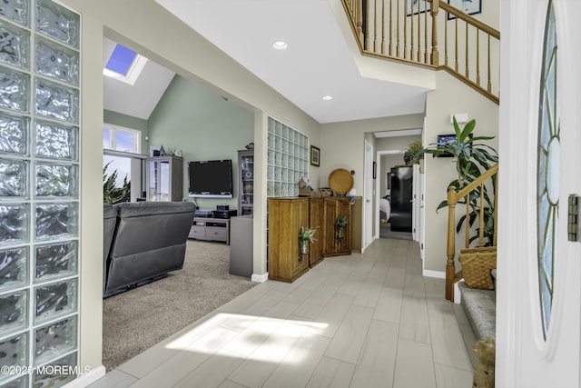 1030 Montauk Dr, Forked River, NJ 08731 - entrance foyer featuring a skylight and recessed lighting