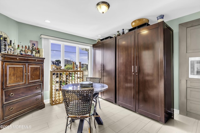 1030 Montauk Dr, Forked River, NJ 08731 - dining room with baseboards and recessed lighting