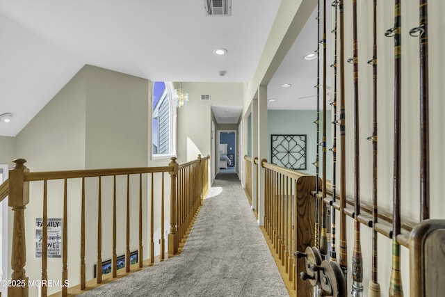 1030 Montauk Dr, Forked River, NJ 08731 - corridor with carpet, recessed lighting, and an upstairs landing