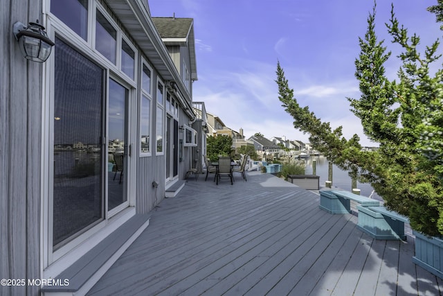1030 Montauk Dr, Forked River, NJ 08731 - wooden terrace featuring a residential view and a water view