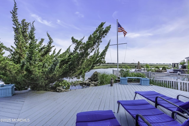 1030 Montauk Dr, Forked River, NJ 08731 - deck featuring a water view