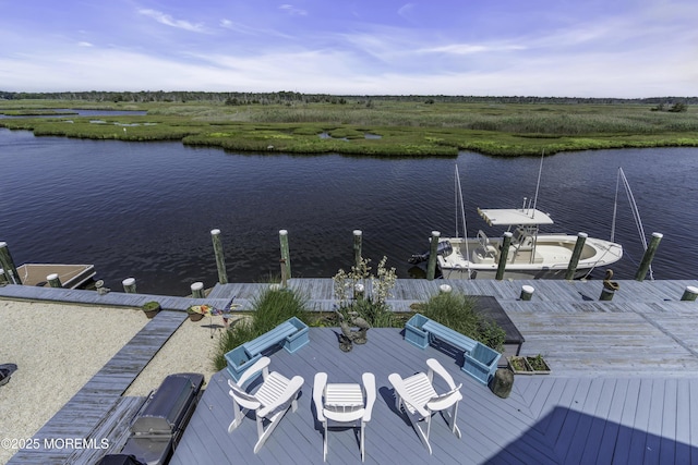 1030 Montauk Dr, Forked River, NJ 08731 - dock area featuring a water view and boat lift