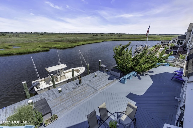 1030 Montauk Dr, Forked River, NJ 08731 - dock featuring a water view and boat lift