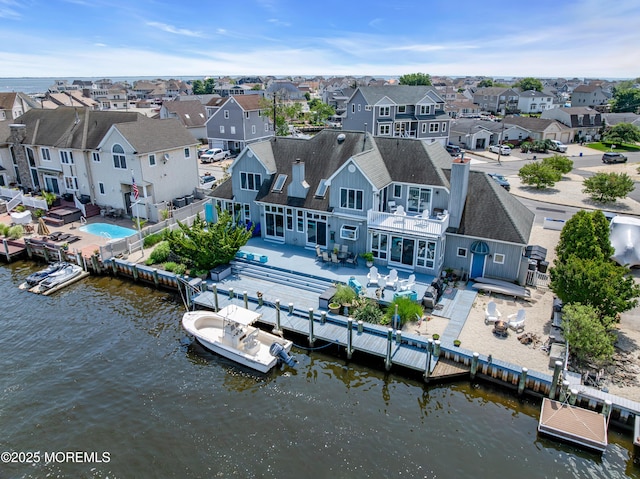 1030 Montauk Dr, Forked River, NJ 08731 - aerial view of residential area featuring a large body of water