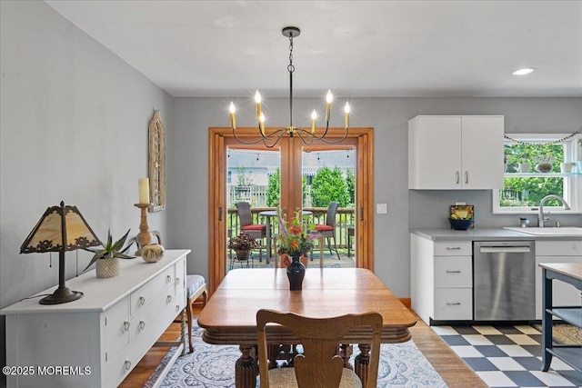 3100 Harrison St, Wall, NJ 07719 - dining space with a chandelier and light floors