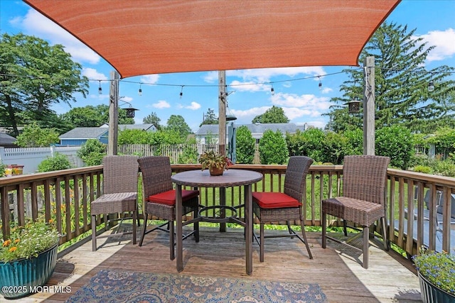 3100 Harrison St, Wall, NJ 07719 - wooden terrace with outdoor dining area